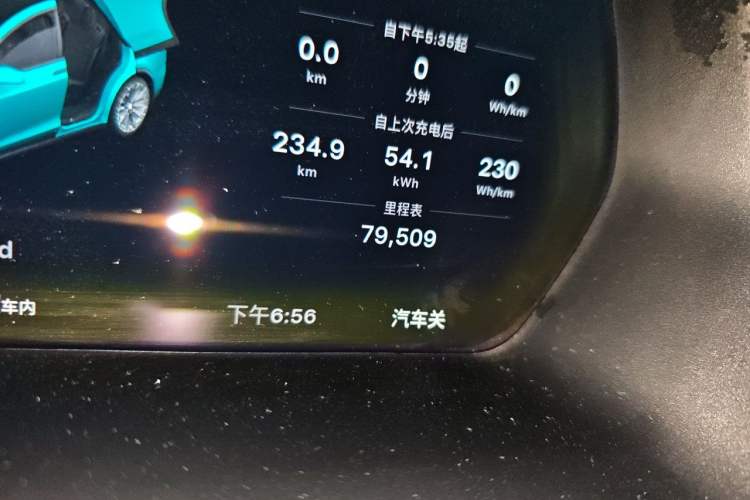 Used Tesla Model X 2019 Performance High-Performance Edition Odometer Close Up