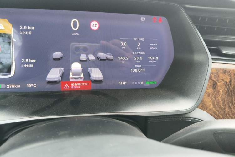 Used Tesla Model X 2019 Long-Range Version Odometer Close Up