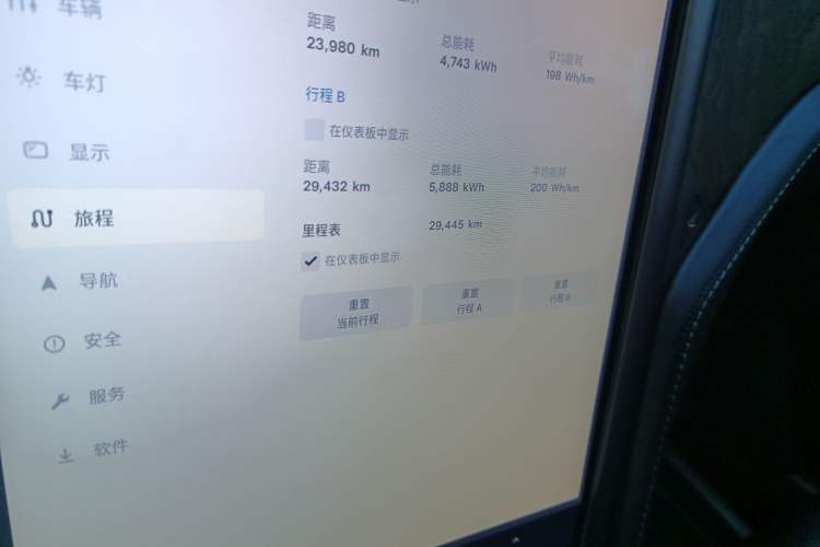 Used Tesla Model X 2019 Performance High-Performance Edition Odometer Close Up
