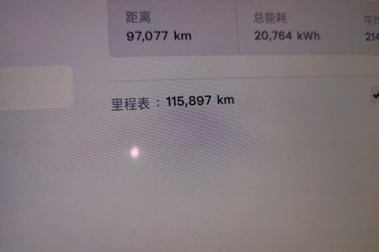 Used Tesla Model X 2020 Long-Range Upgrade Version Odometer Close Up