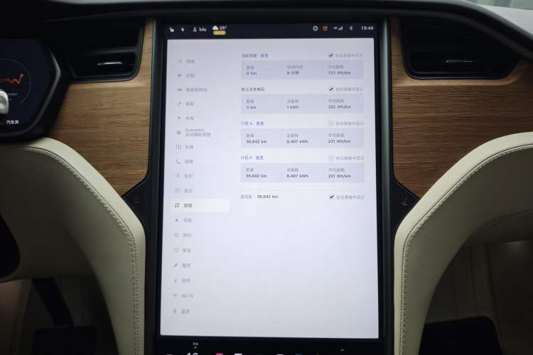 Used Tesla Model X 2020 Long-Range Upgrade Version Odometer Close Up