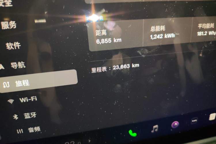 Used Tesla Model X 2023 Dual-Motor All-Wheel-Drive Version Odometer Close Up