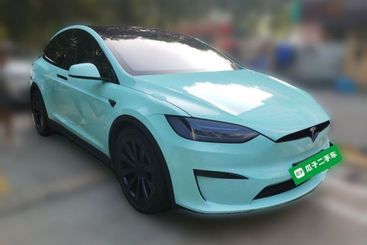Used Tesla Model X 2023 Three-Motor All-Wheel-Drive Plaid Version Front Right 45 Deg