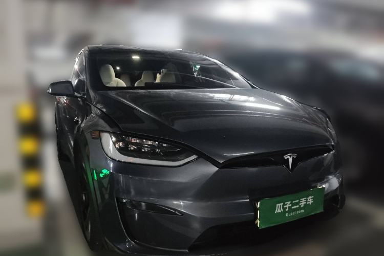 Used Tesla Model X 2023 Three-Motor All-Wheel-Drive Plaid Version Front Right 45 Deg