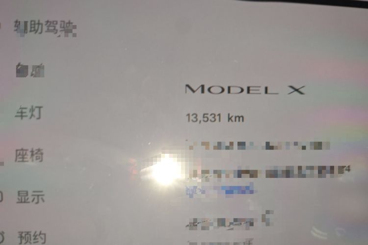 Used Tesla Model X 2023 Dual-Motor All-Wheel-Drive Version Odometer Close Up