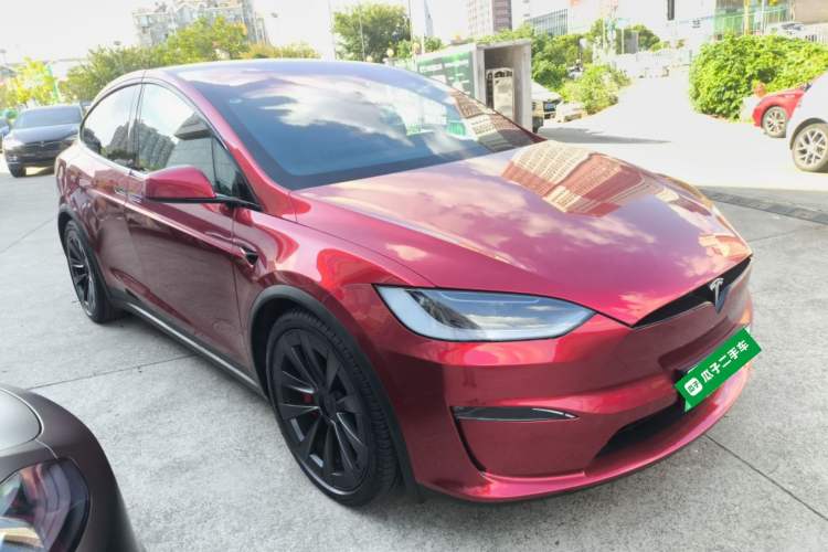 Used Tesla Model X 2023 Three-Motor All-Wheel-Drive Plaid Version Front Right 45 Deg