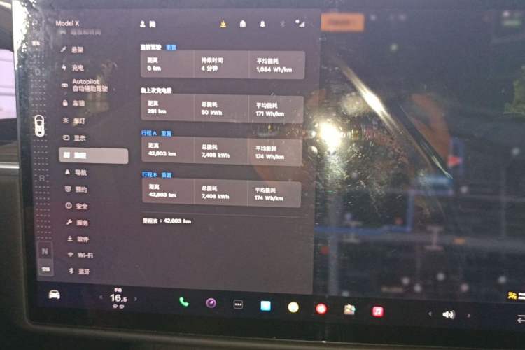 Used Tesla Model X 2023 Dual-Motor All-Wheel-Drive Version Odometer Close Up