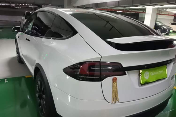 Used Tesla Model X 2023 Three-Motor All-Wheel-Drive Plaid Version Rear Left 45 Deg