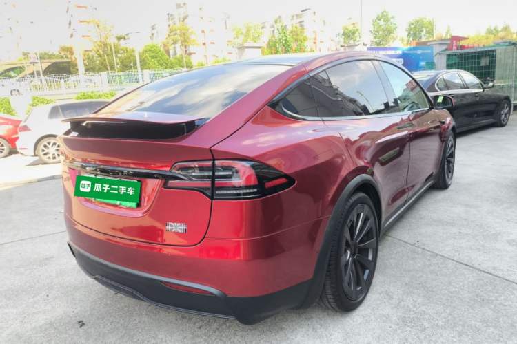 Used Tesla Model X 2023 Three-Motor All-Wheel-Drive Plaid Version Rear Right 45 Deg