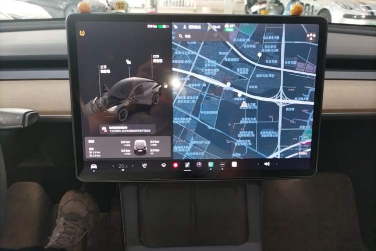 Used Tesla Model Y 2021 Long-Range All-Wheel-Drive Version Audio And AC Panel