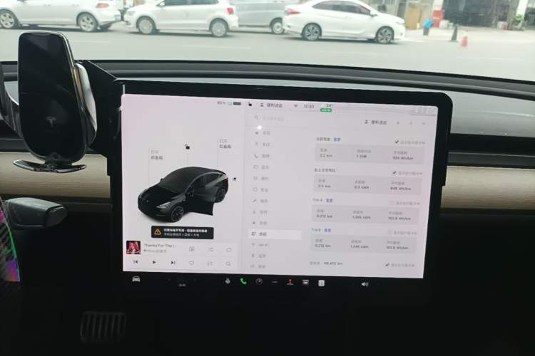 Used Tesla Model Y 2021 Standard Range Rear-Wheel Drive Version Audio And AC Panel