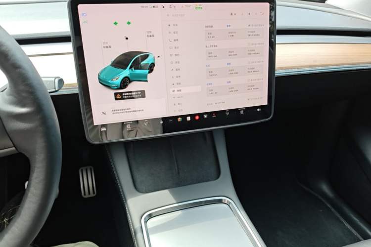 Used Tesla Model Y 2021 Long-Range All-Wheel-Drive Version Audio And AC Panel