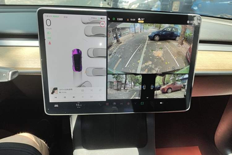 Used Tesla Model Y 2021 Standard Range Rear-Wheel Drive Version Audio And AC Panel