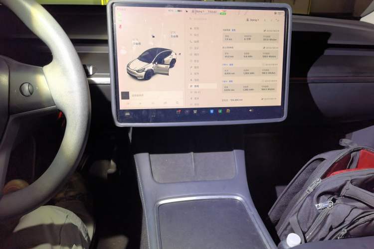 Used Tesla Model Y 2021 Standard Range Rear-Wheel Drive Version Audio And AC Panel