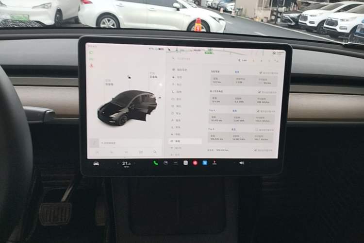 Used Tesla Model Y 2021 Standard Range Rear-Wheel Drive Version Audio And AC Panel