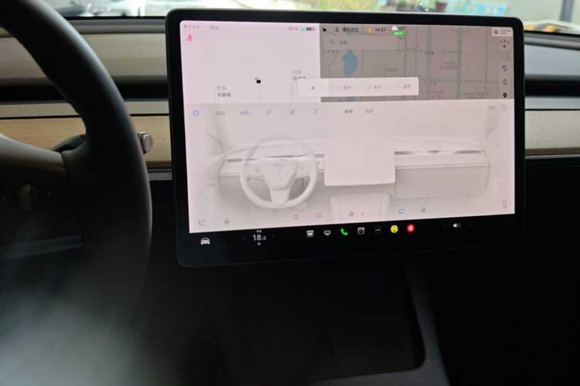 Used Tesla Model Y 2021 Standard Range Rear-Wheel Drive Version Audio And AC Panel
