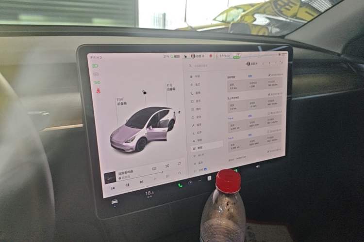 Used Tesla Model Y 2021 Standard Range Rear-Wheel Drive Version Audio And AC Panel