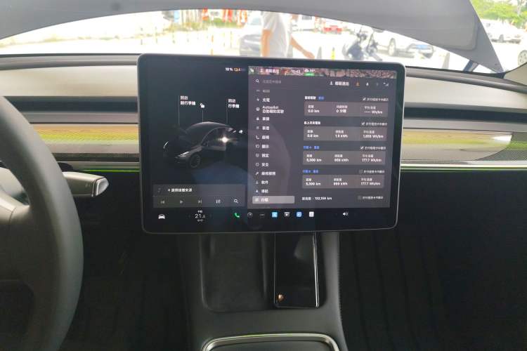 Used Tesla Model Y 2021 Long-Range All-Wheel-Drive Version Audio And AC Panel