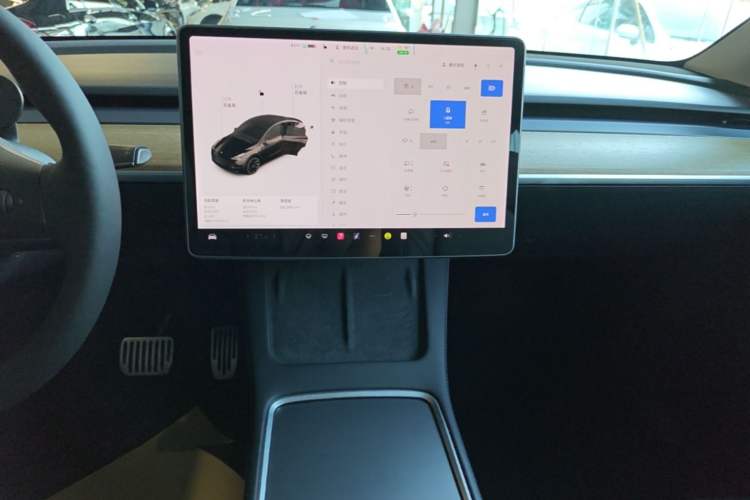 Used Tesla Model Y 2021 Standard Range Rear-Wheel Drive Version Audio And AC Panel