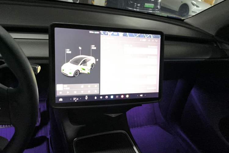 Used Tesla Model Y 2021 Standard Range Rear-Wheel Drive Version Audio And AC Panel