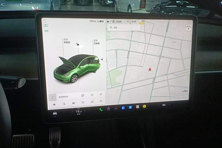 Used Tesla Model Y 2021 Standard Range Rear-Wheel Drive Version Audio And AC Panel