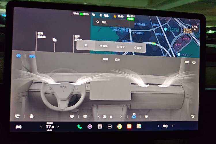 Used Tesla Model Y 2021 Standard Range Rear-Wheel Drive Version Audio And AC Panel