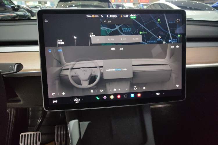 Used Tesla Model Y 2021 Standard Range Rear-Wheel Drive Version Audio And AC Panel
