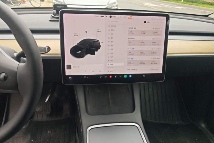 Used Tesla Model Y 2021 Standard Range Rear-Wheel Drive Version Audio And AC Panel