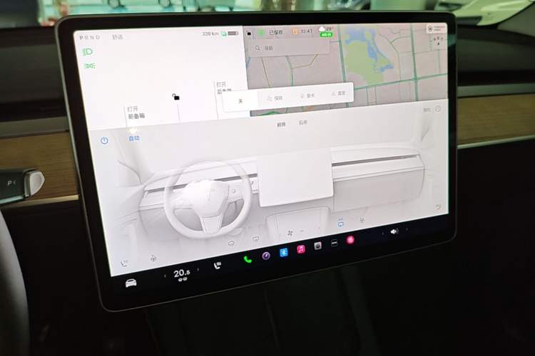 Used Tesla Model Y 2021 Standard Range Rear-Wheel Drive Version Audio And AC Panel