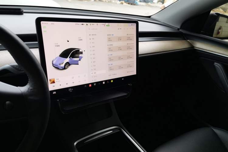 Used Tesla Model Y 2021 Long-Range All-Wheel-Drive Version Audio And AC Panel