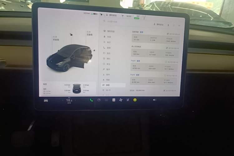 Used Tesla Model Y 2021 Standard Range Rear-Wheel Drive Version Audio And AC Panel