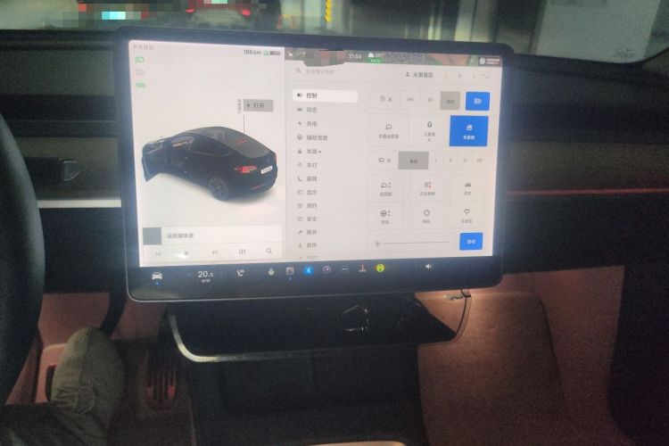 Used Tesla Model Y 2021 Long-Range All-Wheel-Drive Version Audio And AC Panel