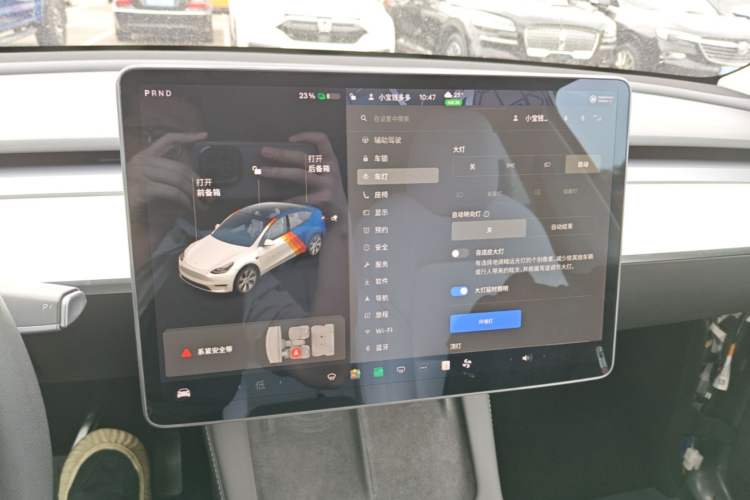 Used Tesla Model Y 2021 Standard Range Rear-Wheel Drive Version Audio And AC Panel