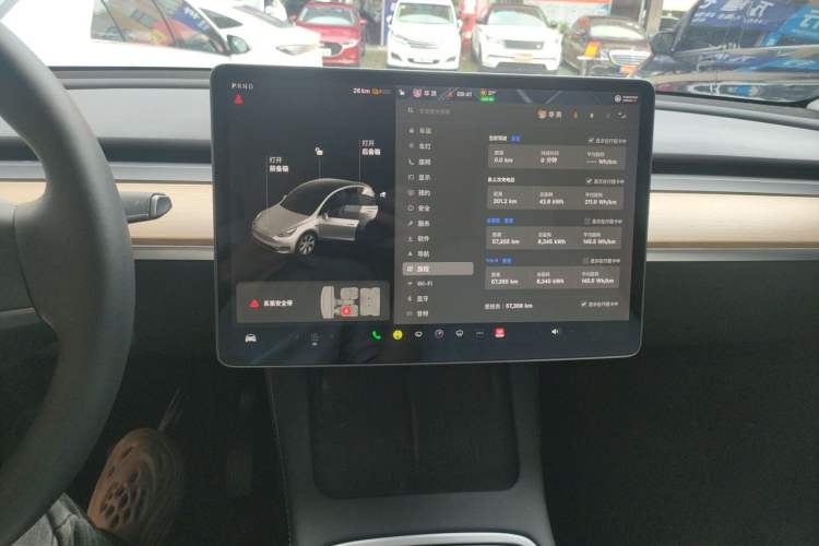 Used Tesla Model Y 2021 Standard Range Rear-Wheel Drive Version Audio And AC Panel