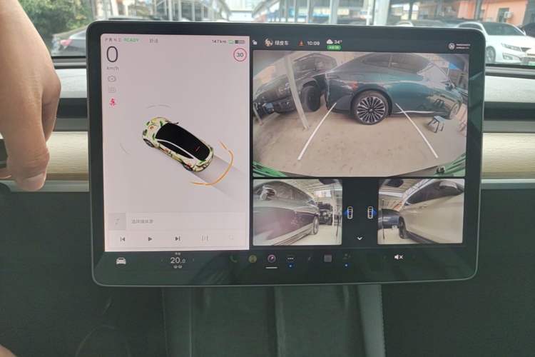 Used Tesla Model Y 2021 Standard Range Rear-Wheel Drive Version Audio And AC Panel