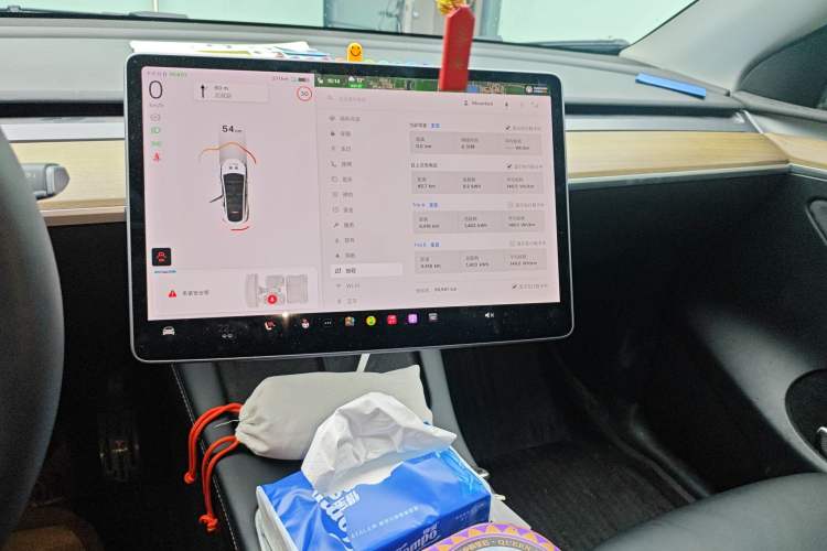 Used Tesla Model Y 2021 Standard Range Rear-Wheel Drive Version Audio And AC Panel