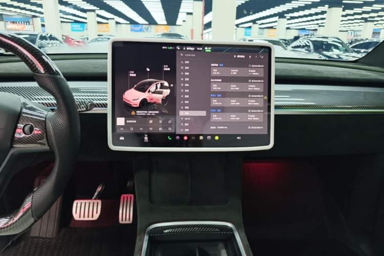 Used Tesla Model Y 2021 Performance High-Performance All-Wheel-Drive Version Audio And AC Panel