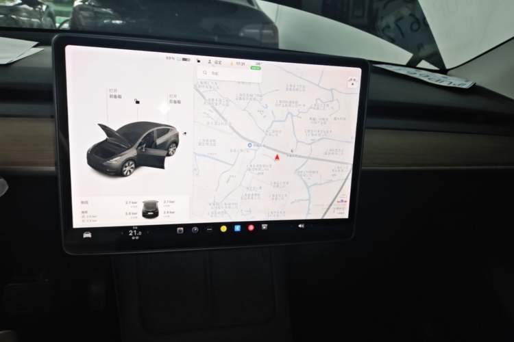Used Tesla Model Y 2021 Long-Range All-Wheel-Drive Version Audio And AC Panel