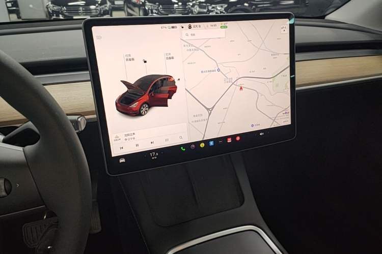 Used Tesla Model Y 2021 Standard Range Rear-Wheel Drive Version Audio And AC Panel