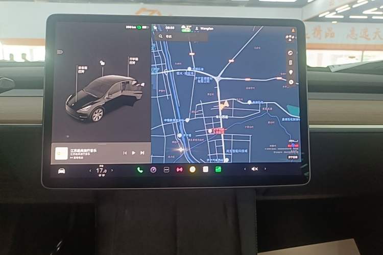 Used Tesla Model Y 2021 Standard Range Rear-Wheel Drive Version Audio And AC Panel