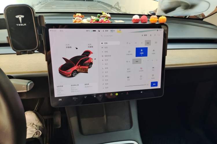 Used Tesla Model Y 2021 Standard Range Rear-Wheel Drive Version Audio And AC Panel