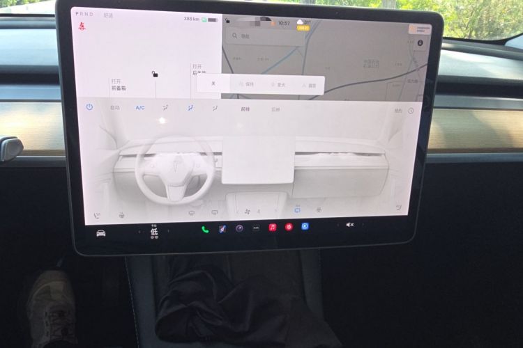 Used Tesla Model Y 2021 Long-Range All-Wheel-Drive Version Audio And AC Panel