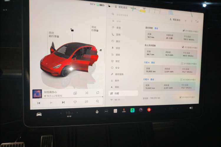 Used Tesla Model Y 2021 Long-Range All-Wheel-Drive Version Audio And AC Panel
