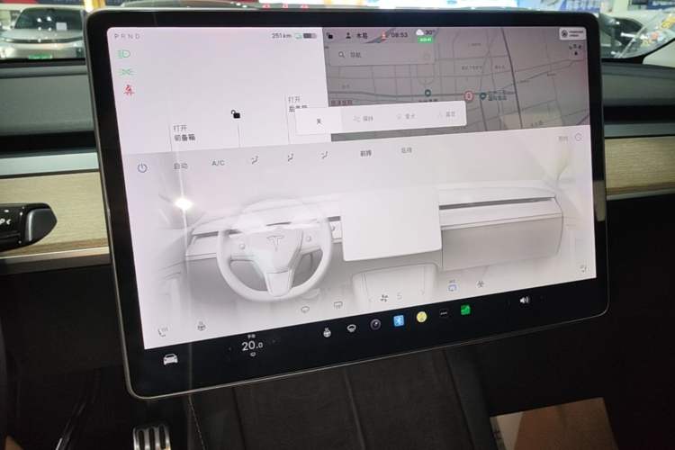 Used Tesla Model Y 2021 Standard Range Rear-Wheel Drive Version Audio And AC Panel