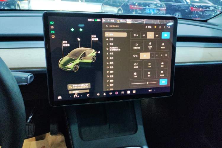 Used Tesla Model Y 2021 Long-Range All-Wheel-Drive Version Audio And AC Panel