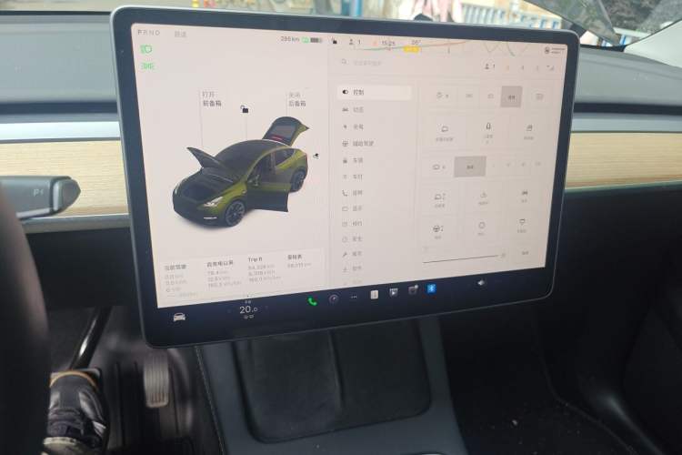 Used Tesla Model Y 2021 Standard Range Rear-Wheel Drive Version Audio And AC Panel