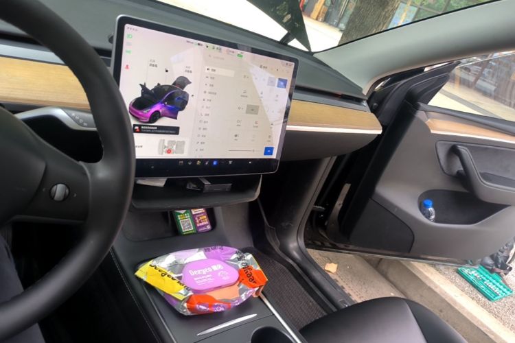 Used Tesla Model Y 2021 Standard Range Rear-Wheel Drive Version Audio And AC Panel