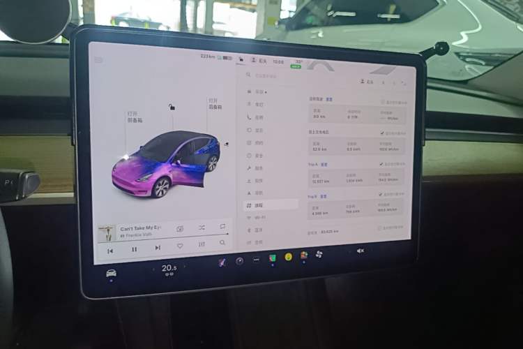 Used Tesla Model Y 2021 Long-Range All-Wheel-Drive Version 3D7 Audio And AC Panel