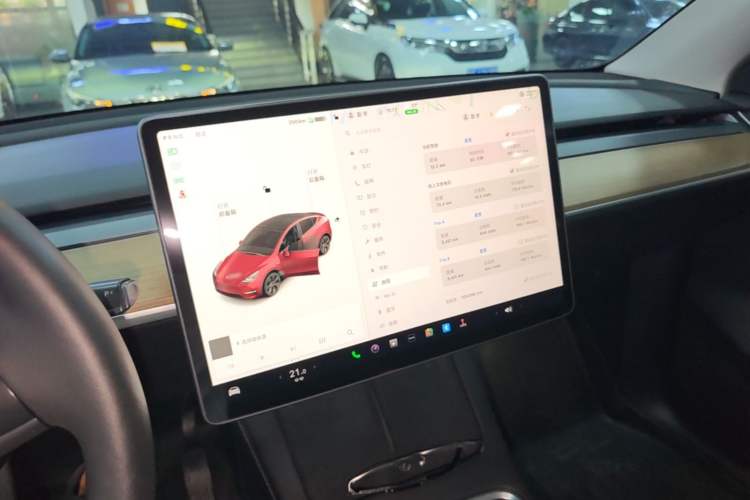 Used Tesla Model Y 2021 Long-Range All-Wheel-Drive Version 3D7 Audio And AC Panel