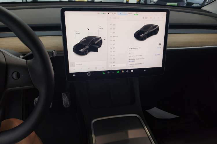 Used Tesla Model Y 2021 Standard Range Rear-Wheel Drive Version Audio And AC Panel